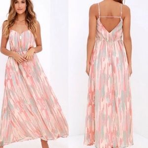 BB Dakota Women's Hildy Watercolor Maxi Dress, M